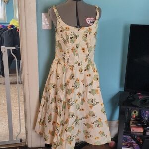 Voodoo Vixen Cream Sundress with Spaghetti Straps for Casual Resort Wear